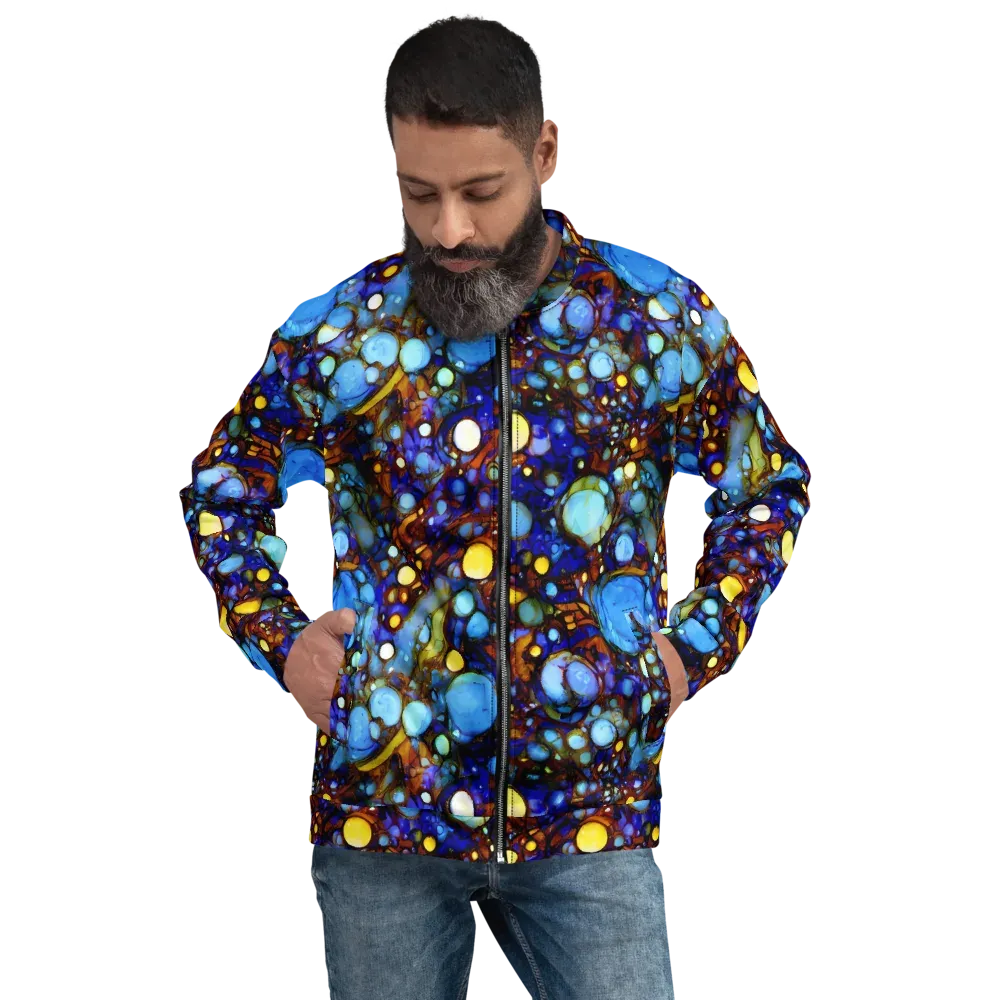 Blue Fireworks on Bomber Jacket — Front