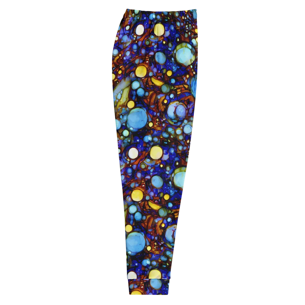 Blue Fireworks on Men's Joggers — Right