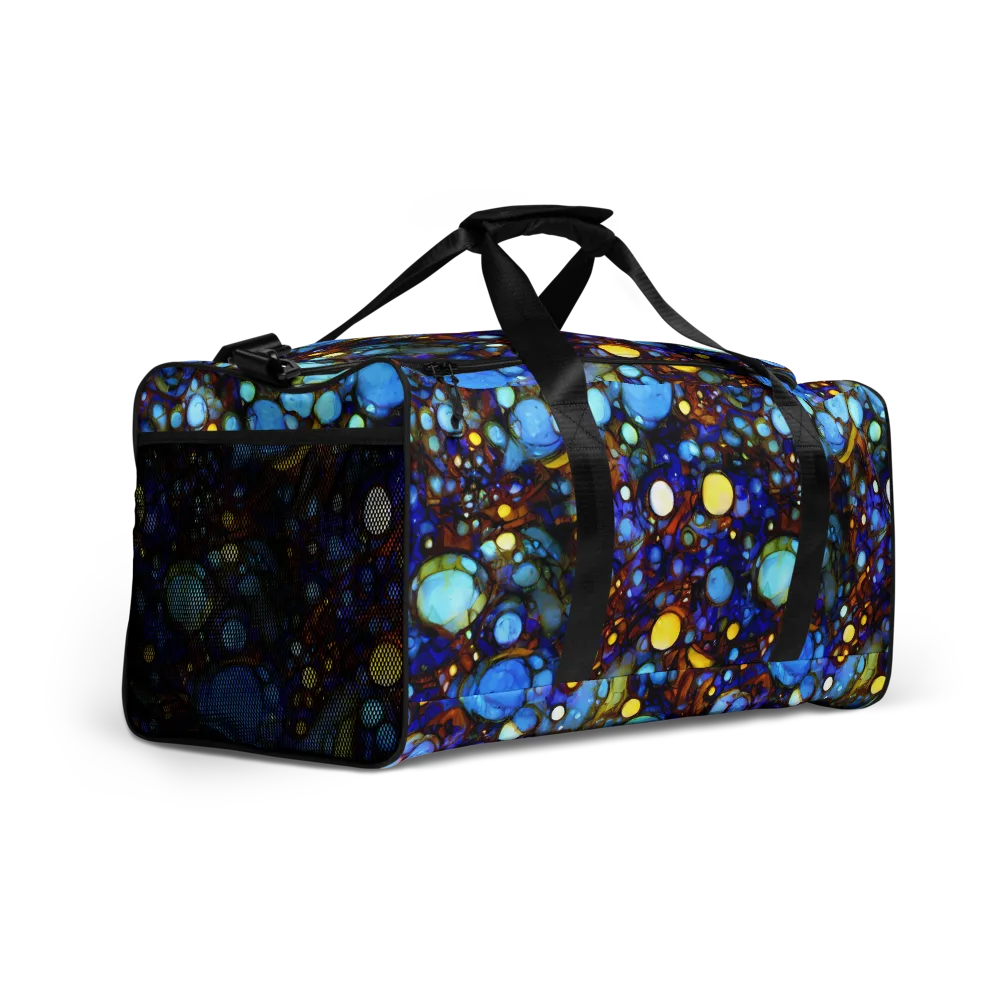 Blue Fireworks on Duffle Bag — Right Front