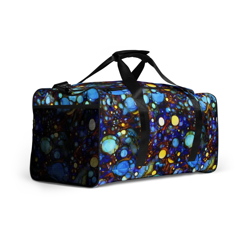 Blue Fireworks on Duffle Bag — Right Front