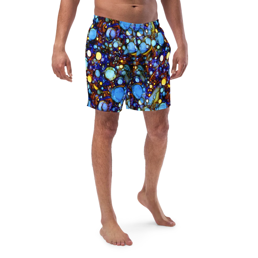 Blue Fireworks on Swim Trunks — Front