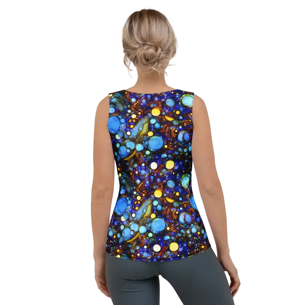 Blue Fireworks on Women's Tank Top — Back