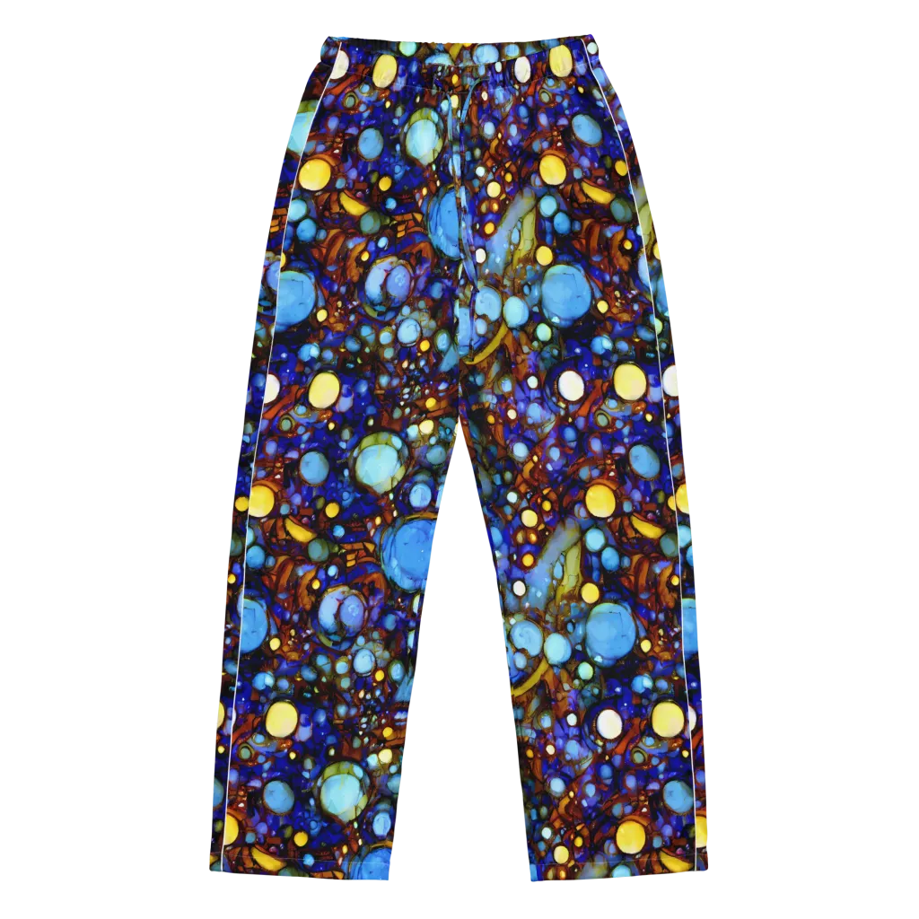 Blue Fireworks on Women's Pajama Pants — Front