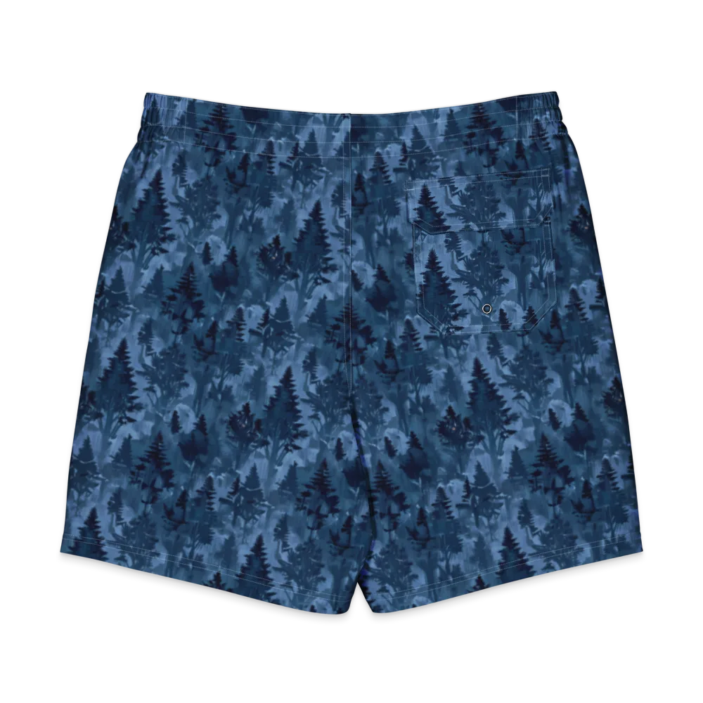 Midnight Timber on Men's Board Shorts — Back