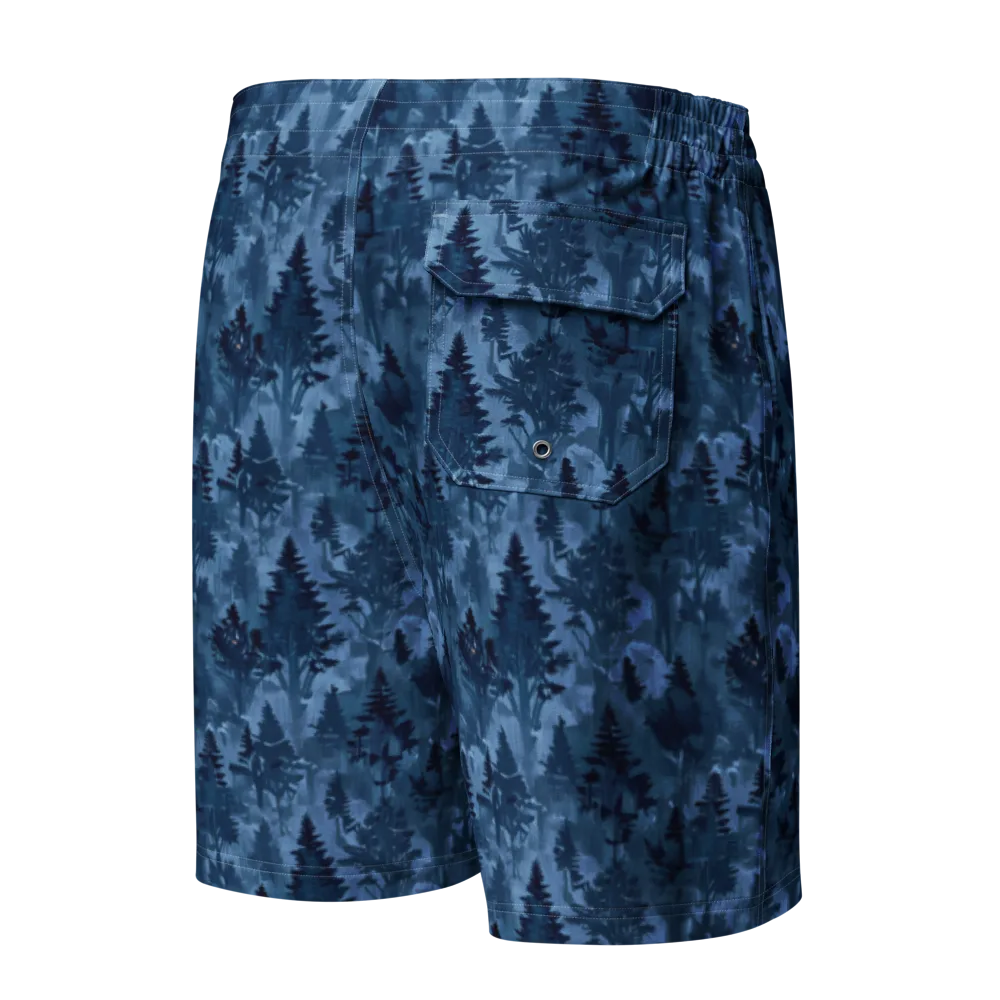 Midnight Timber on Men's Board Shorts — Back