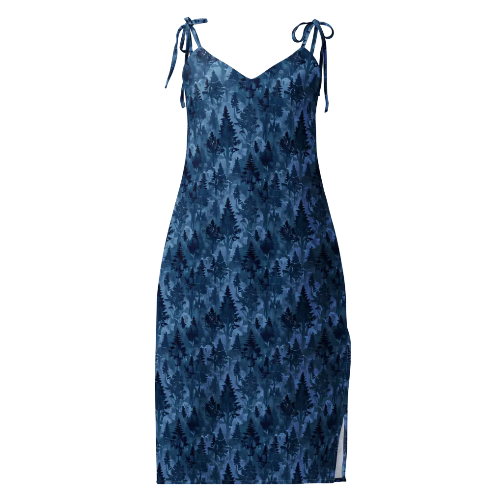 Midnight Timber on Slip Dress — Front