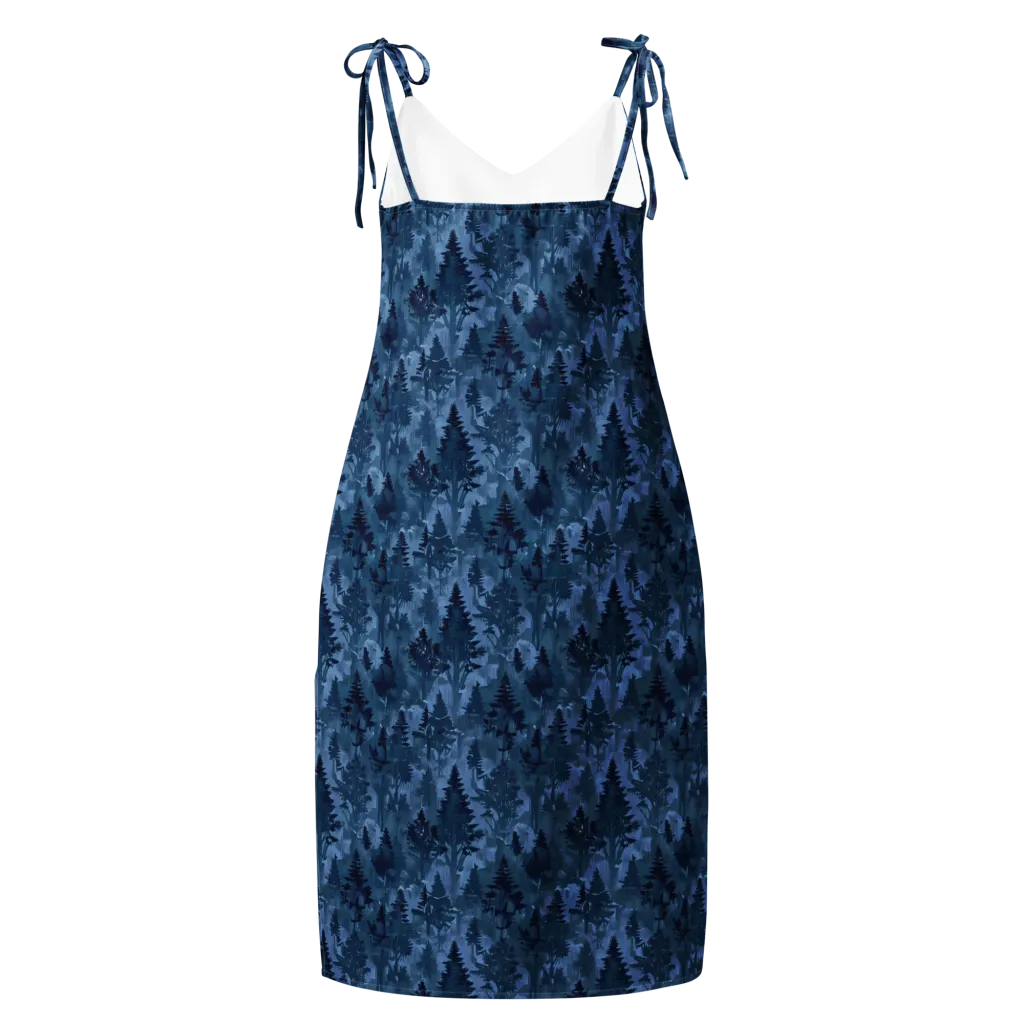 Midnight Timber on Slip Dress — Back