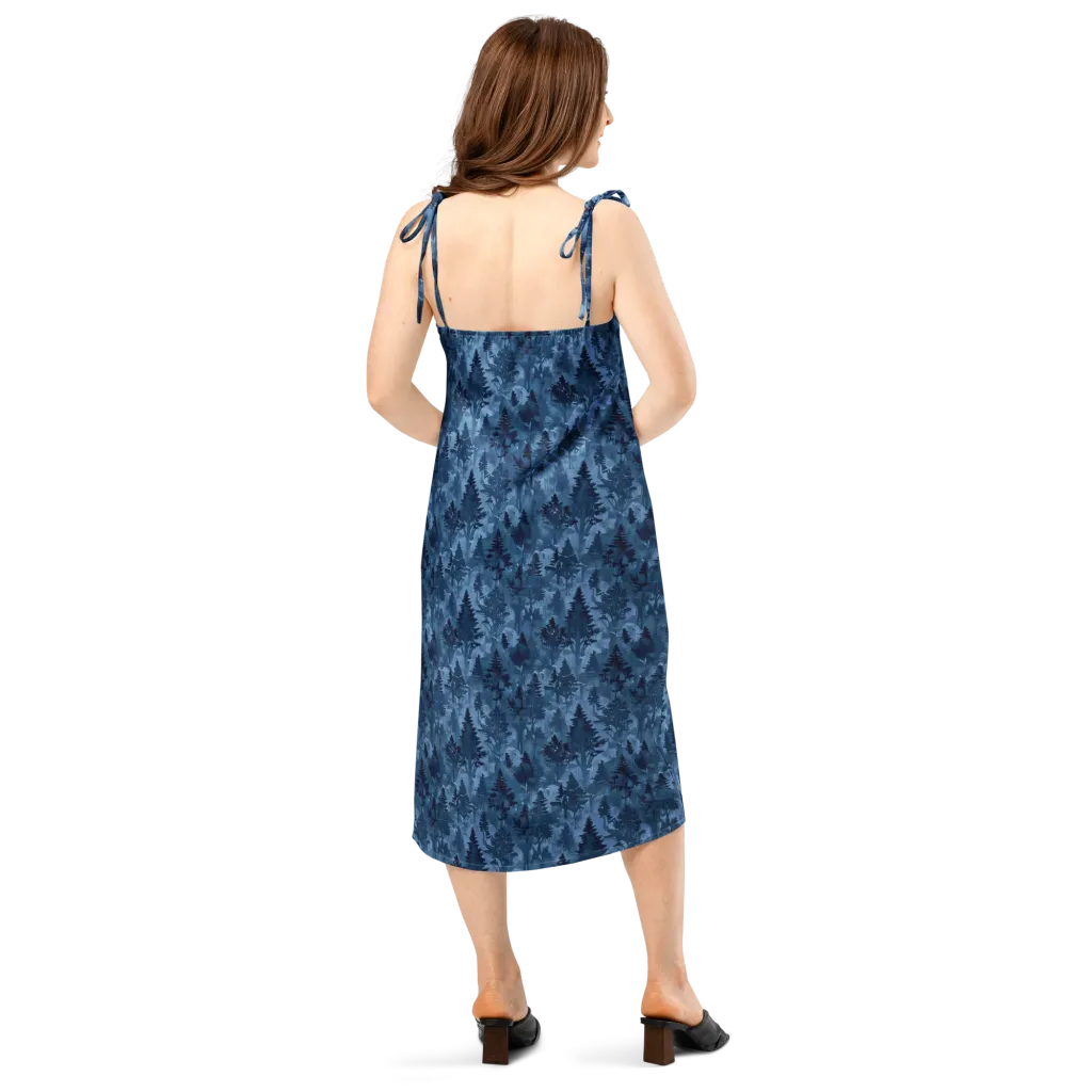 Midnight Timber on Slip Dress — Back