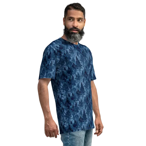 Midnight Timber on a Men's Crew Neck T-Shirt