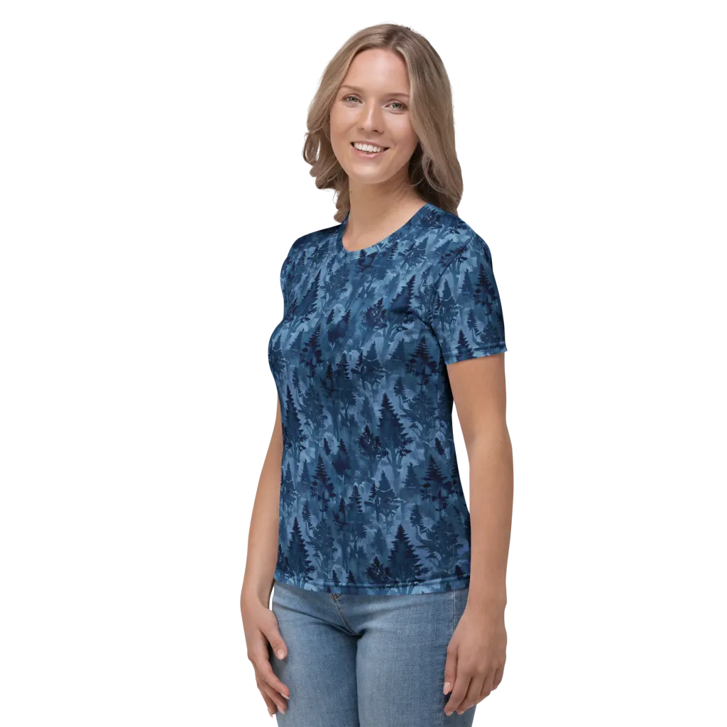 Midnight Timber on Women's Crew Neck T-Shirt — Left