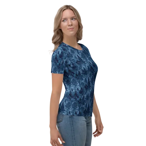 Midnight Timber on a Women's Crew Neck T-Shirt
