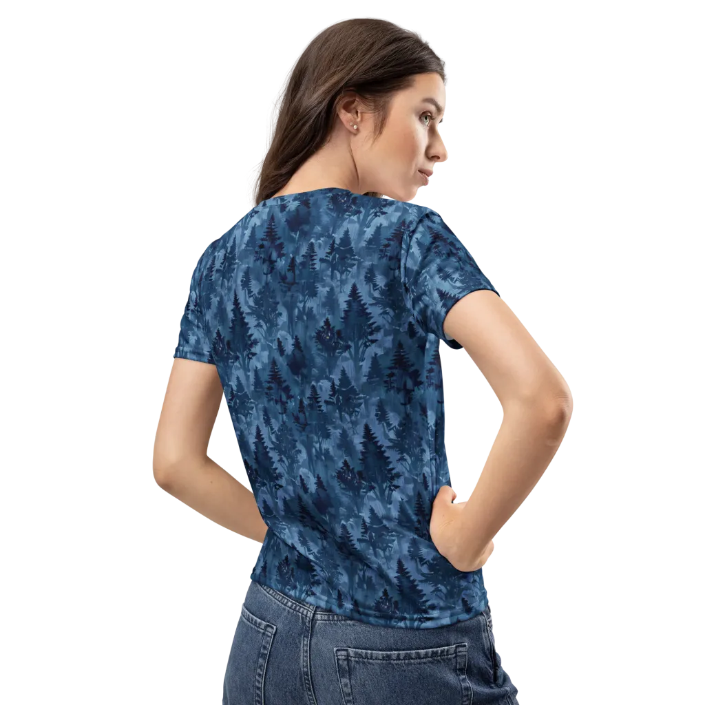 Midnight Timber on Women's Crew Neck T-Shirt — Back