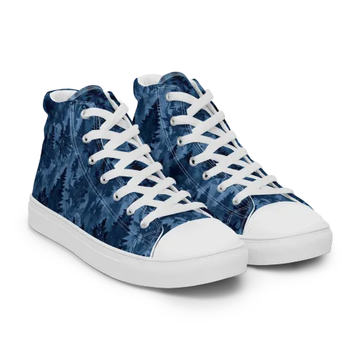 Midnight Timber on a Women's High Top Canvas Shoes
