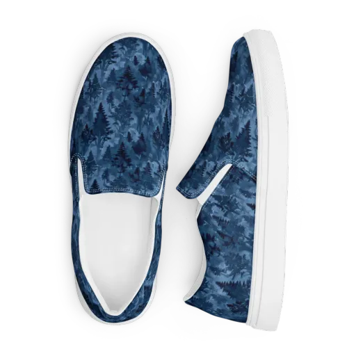 Midnight Timber on a Men's Slip-On Canvas Shoes