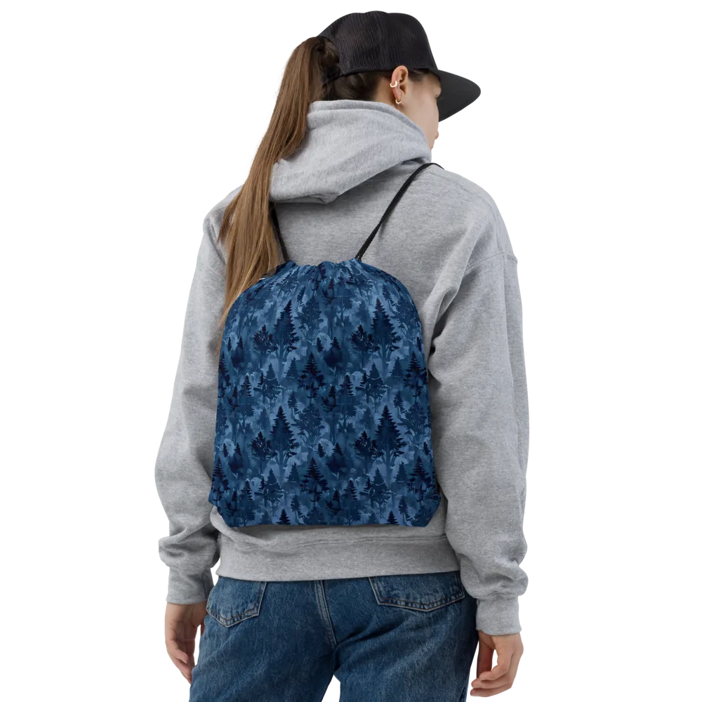 Midnight Timber on Drawstring Bag — Front