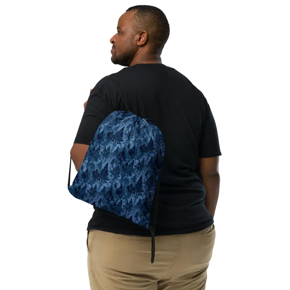 Midnight Timber on Drawstring Bag — Front