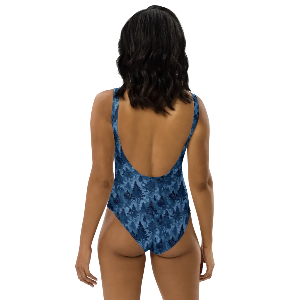 Midnight Timber on One-Piece Swimsuit — Back