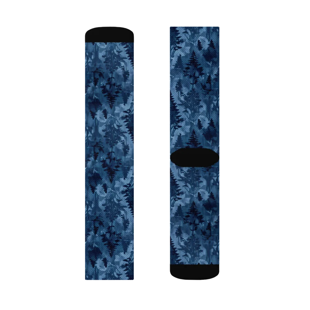 Midnight Timber on Socks — Right Sock