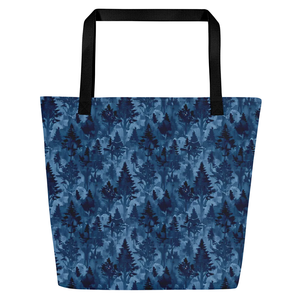Midnight Timber on Large Tote Bag W/ Pocket — Front