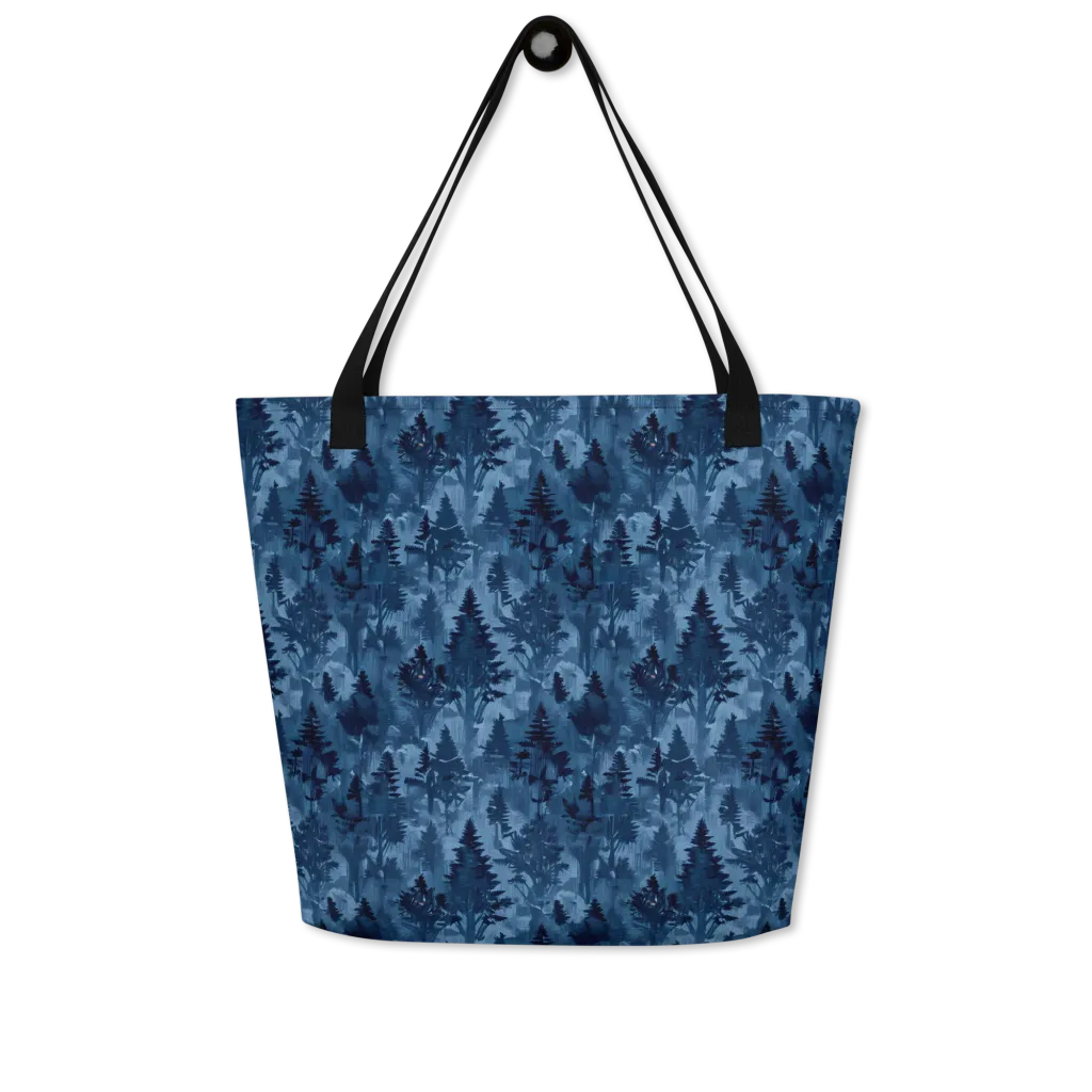 Midnight Timber on Large Tote Bag W/ Pocket — Front