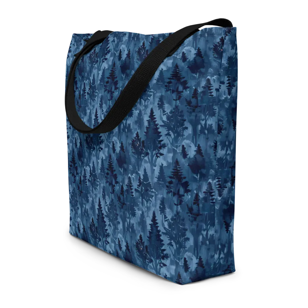 Midnight Timber on Large Tote Bag W/ Pocket — Front