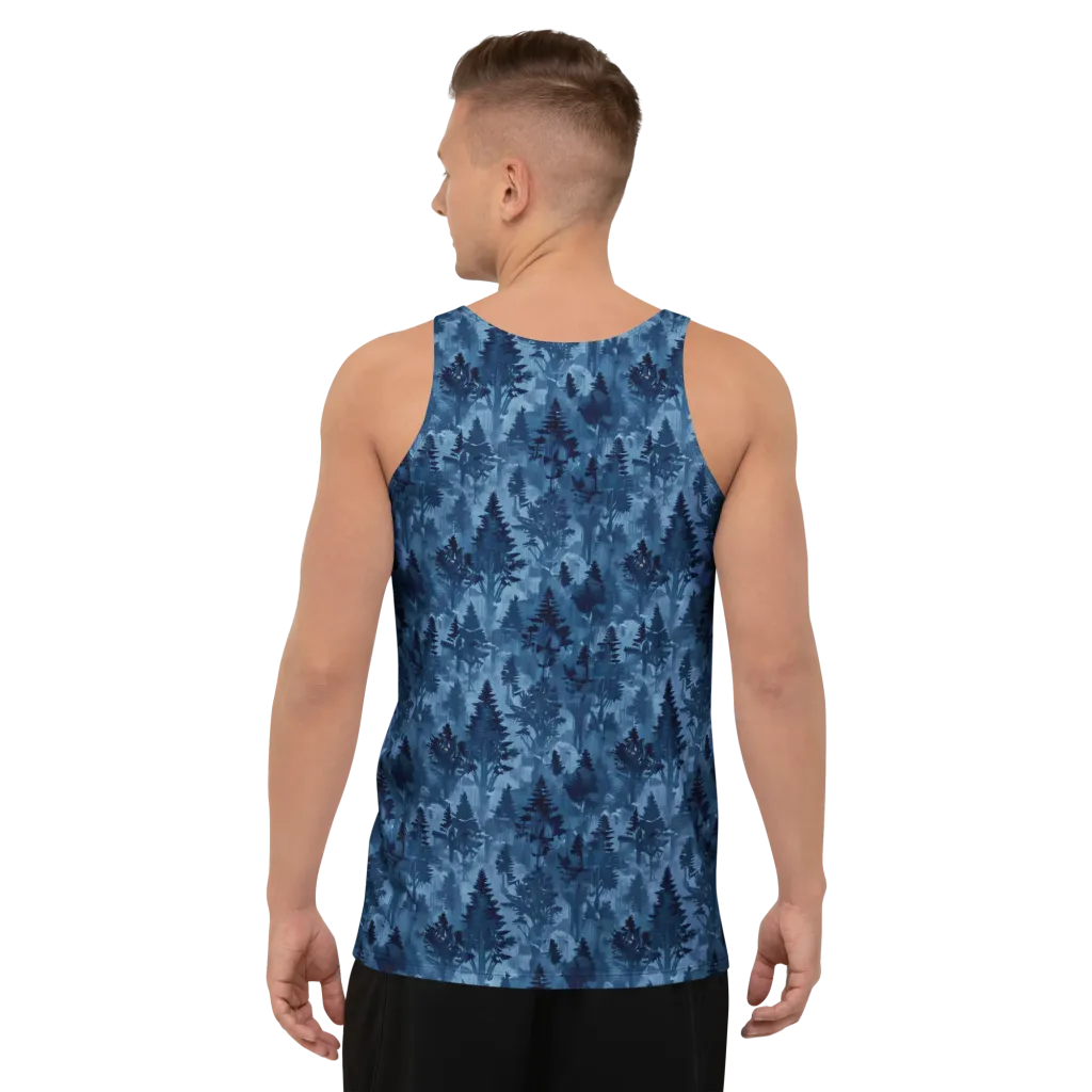 Midnight Timber on Men's Tank Top — Back