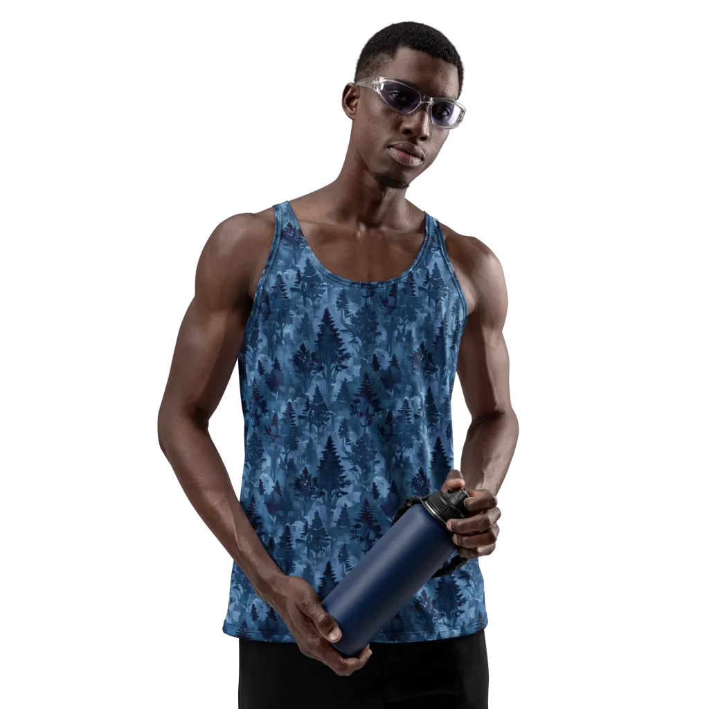 Midnight Timber on Men's Tank Top — Front