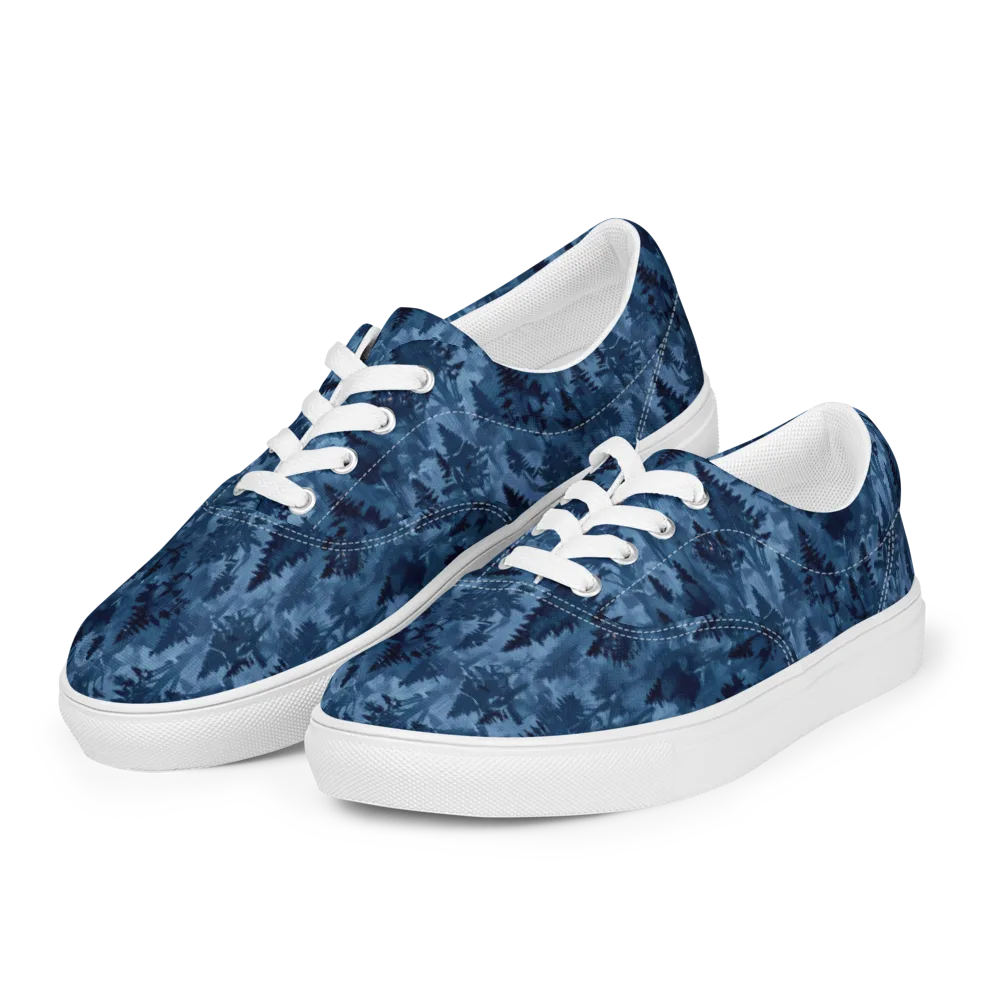 Midnight Timber on Men's Lace-Up Canvas Shoes — Left Front