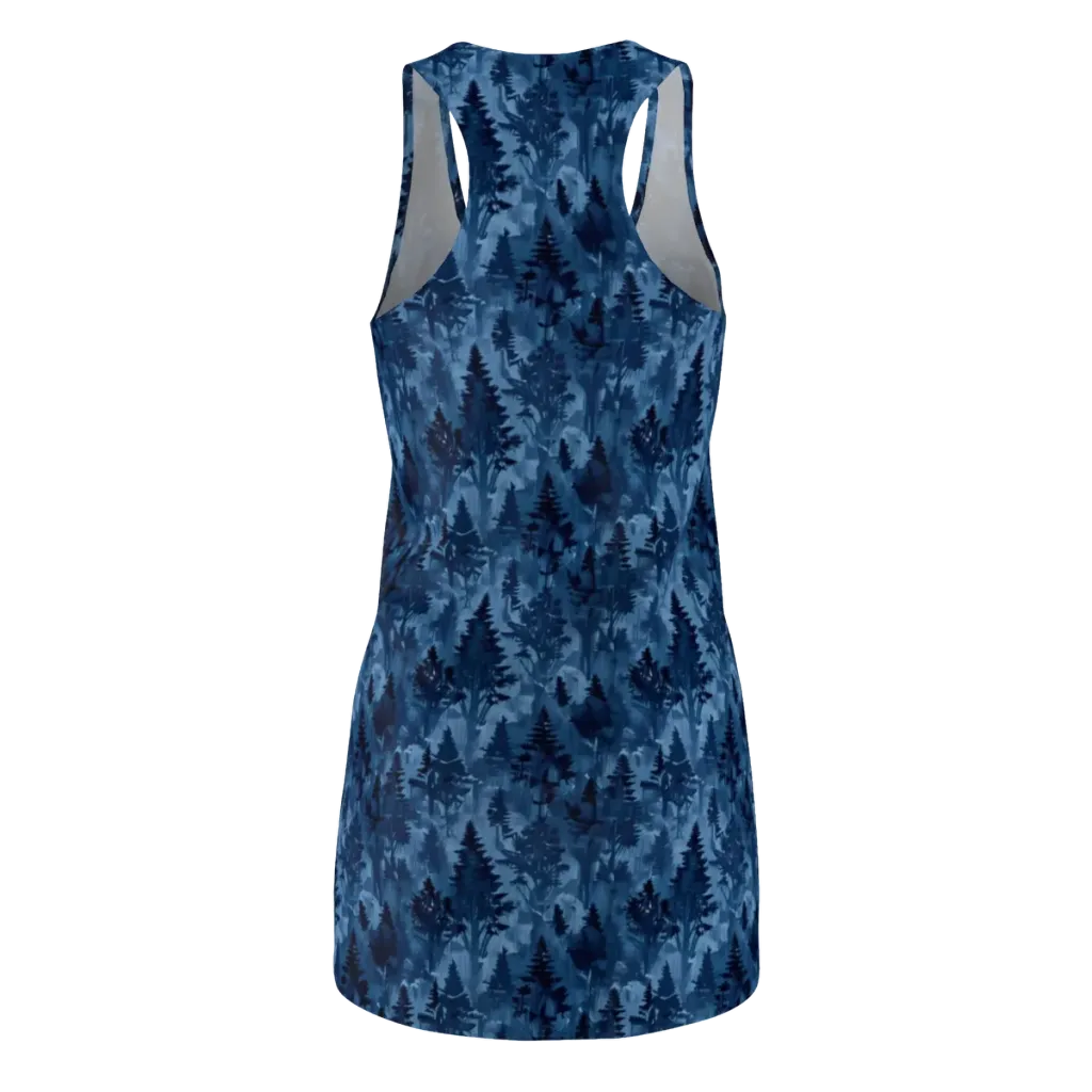 Midnight Timber on Racerback Dress — Back