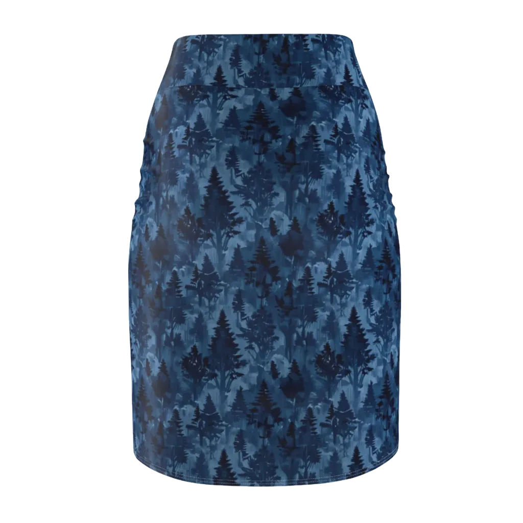 Midnight Timber on Pencil Skirt — Back