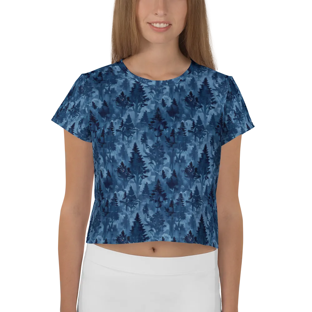 Midnight Timber on Crop Tee — Front