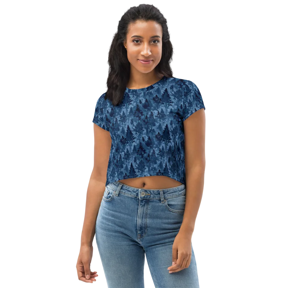 Midnight Timber on Crop Tee — Front