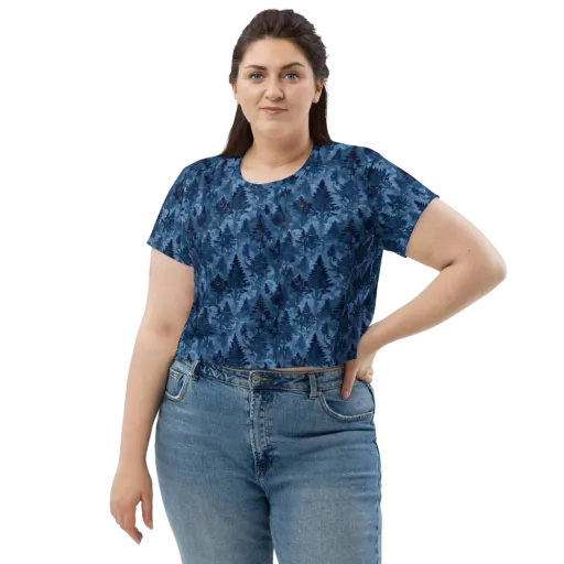 Midnight Timber on a Crop Tee
