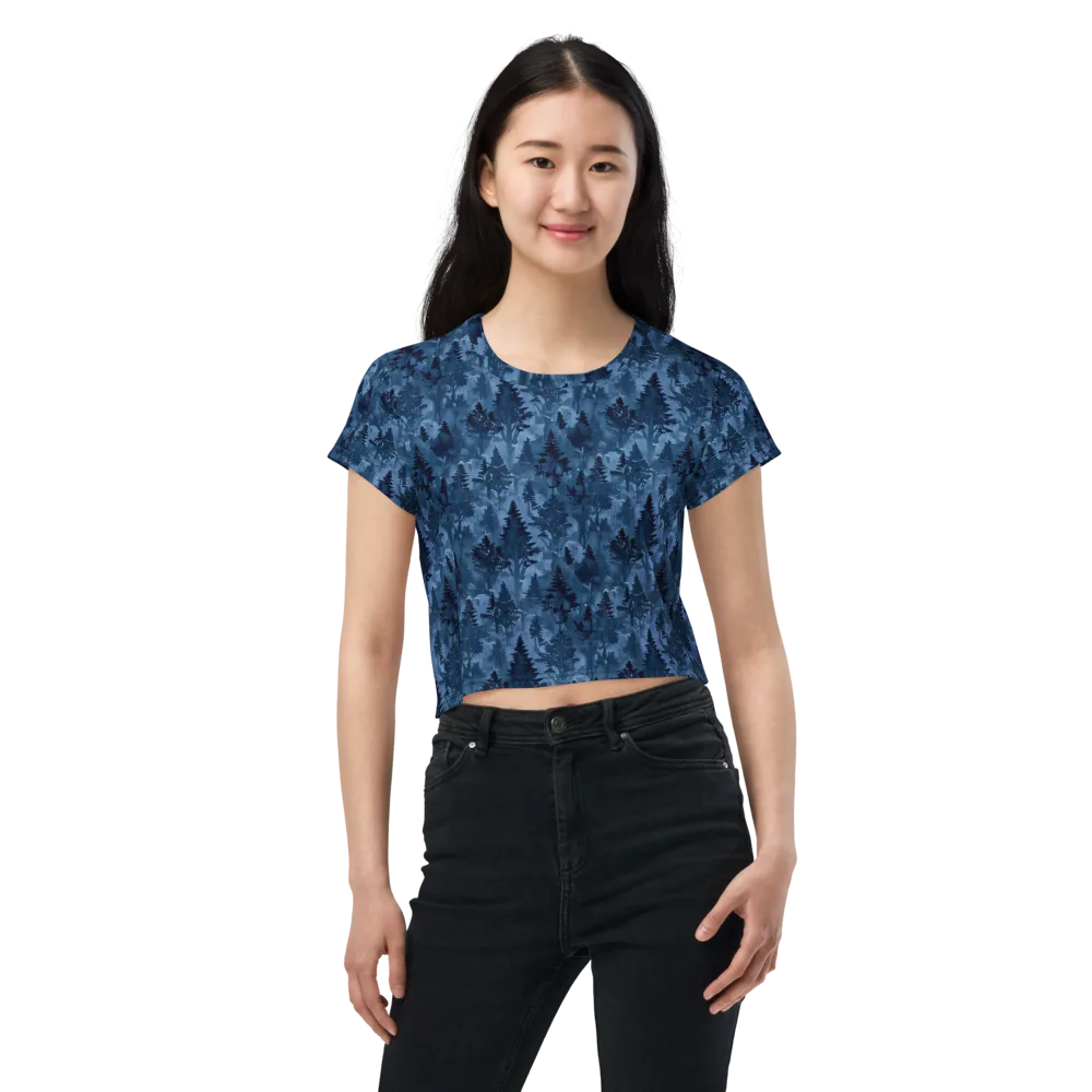 Midnight Timber on Crop Tee — Front