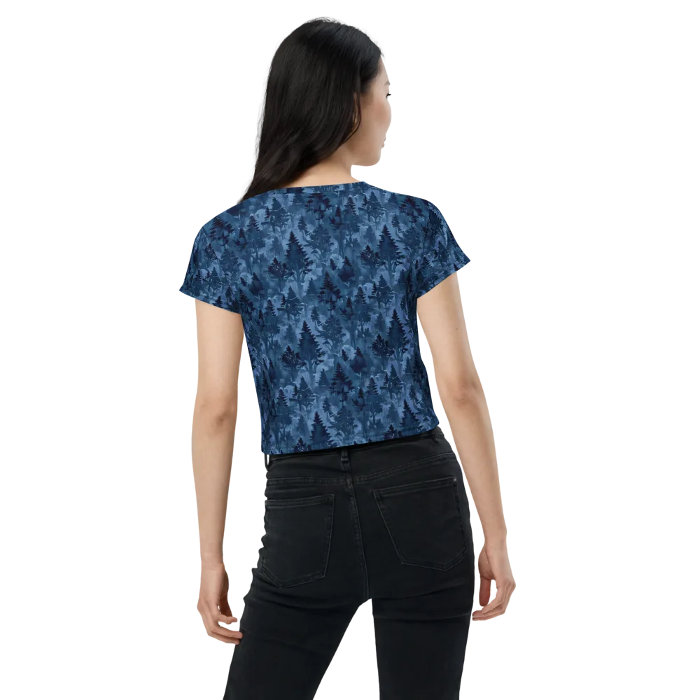 Midnight Timber on Crop Tee — Back