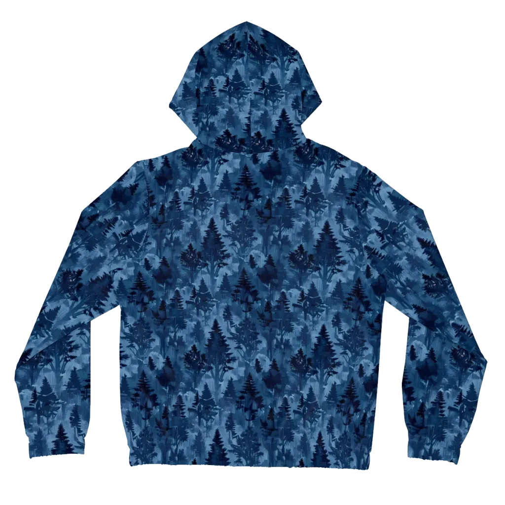 Midnight Timber on Women's Full-Zip Hoodie — Back