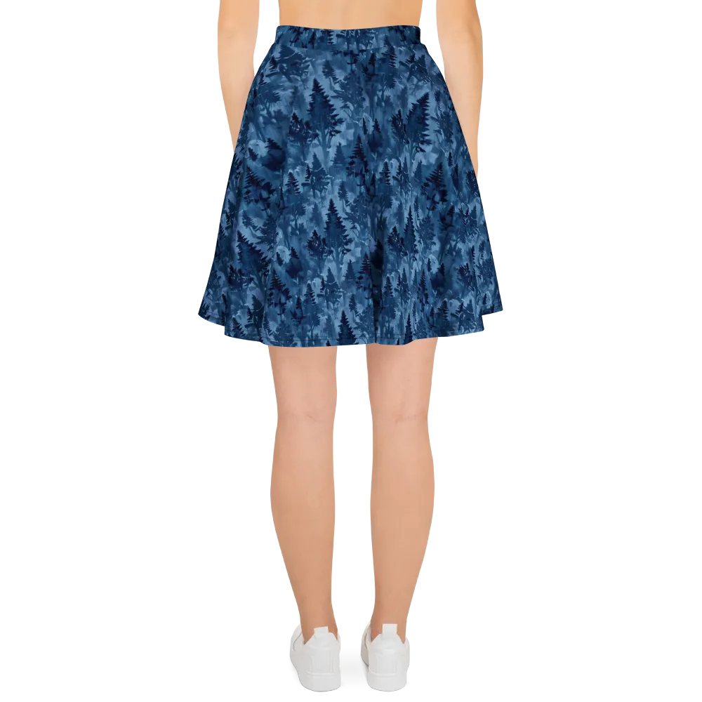 Midnight Timber on Skater Skirt — Back