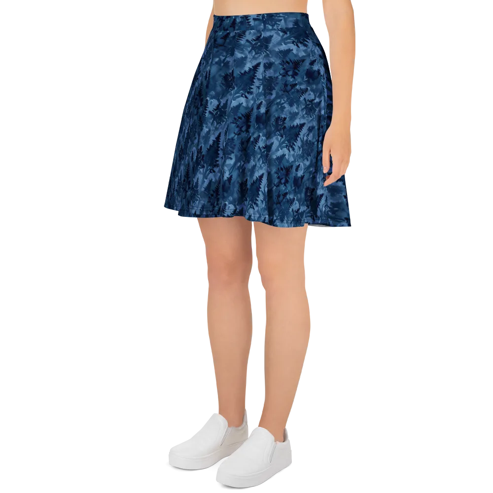 Midnight Timber on Skater Skirt — Left