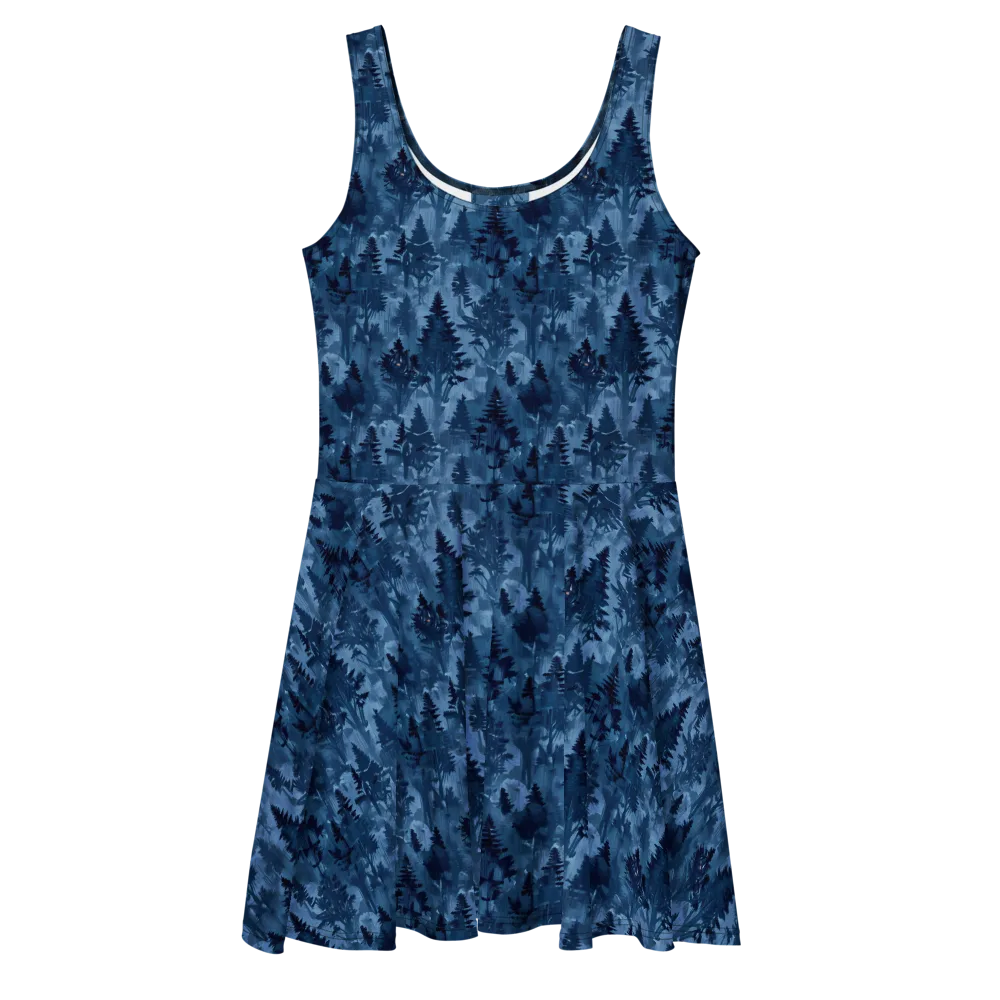 Midnight Timber on Skater Dress — Front