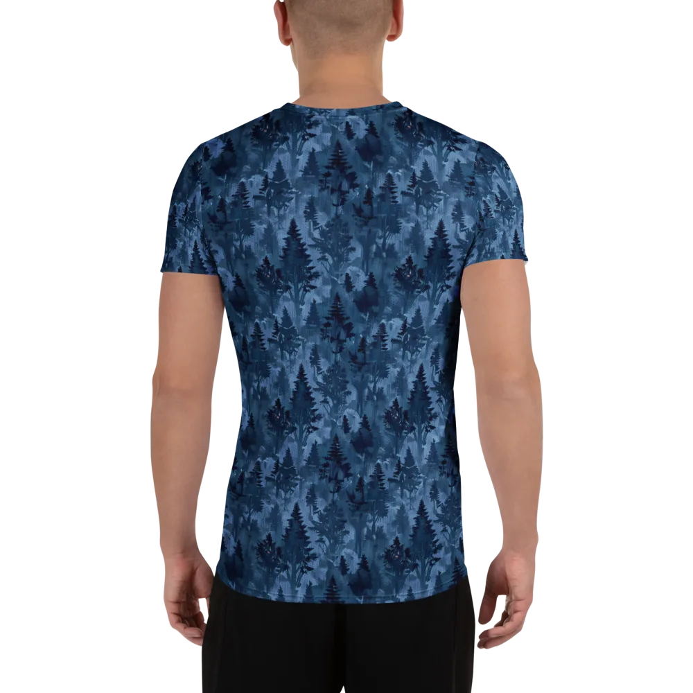 Midnight Timber on Men's Athletic T-Shirt — Back