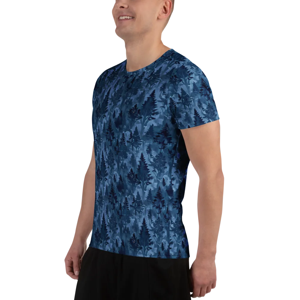 Midnight Timber on Men's Athletic T-Shirt — Left