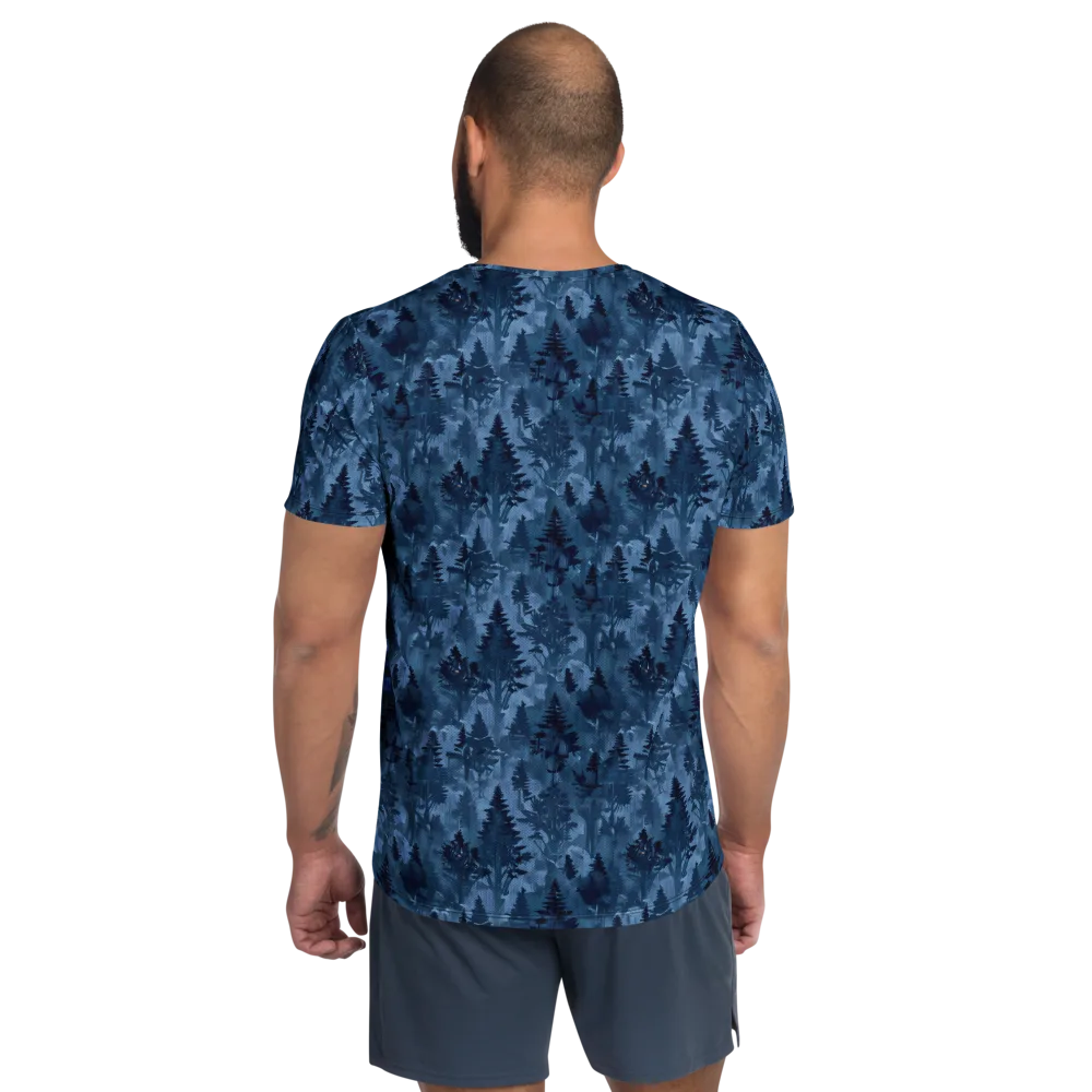 Midnight Timber on Men's Athletic T-Shirt — Back