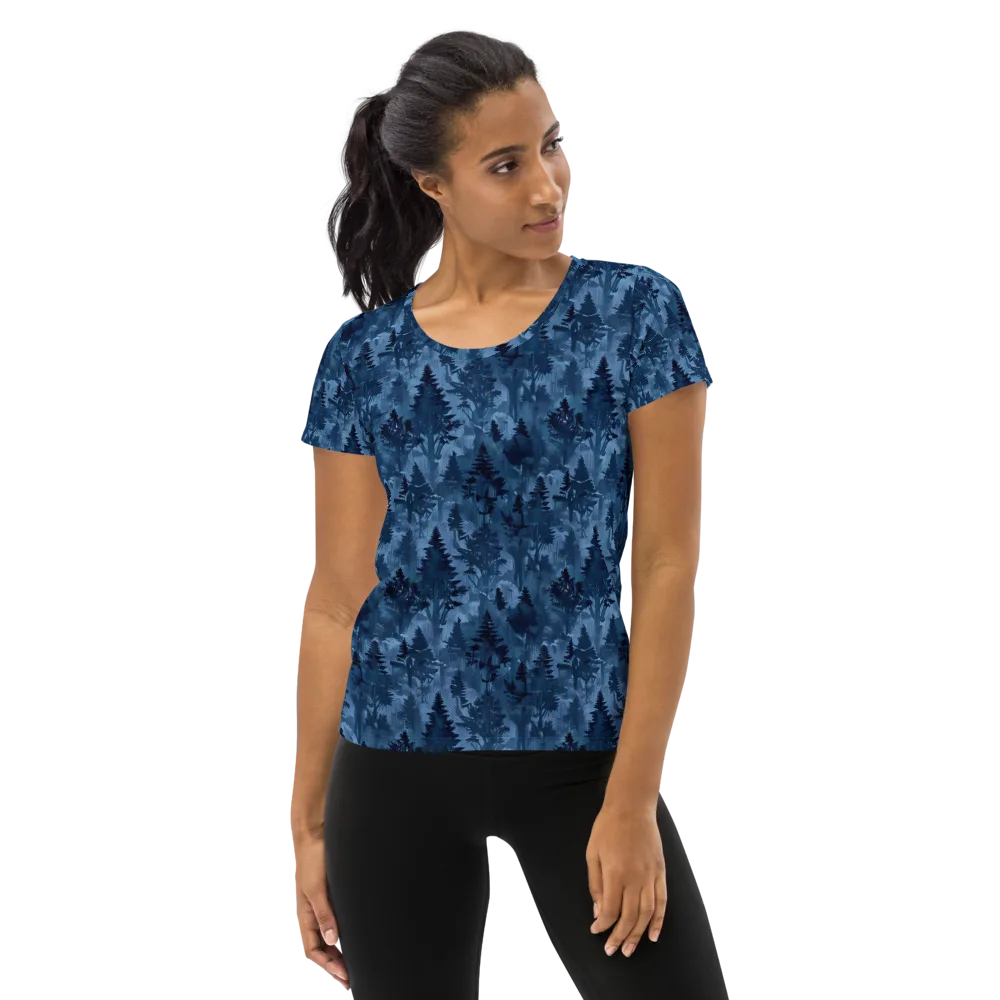 Midnight Timber on Women's Athletic T-Shirt — Front