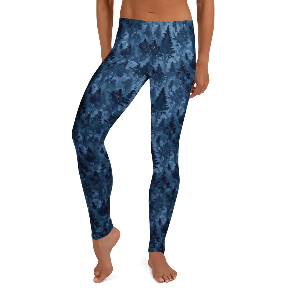 Midnight Timber on Leggings — Front