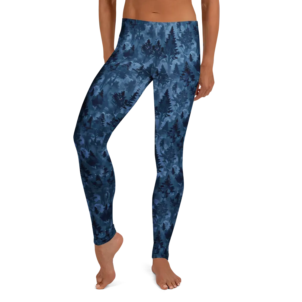 Midnight Timber on Leggings — Front