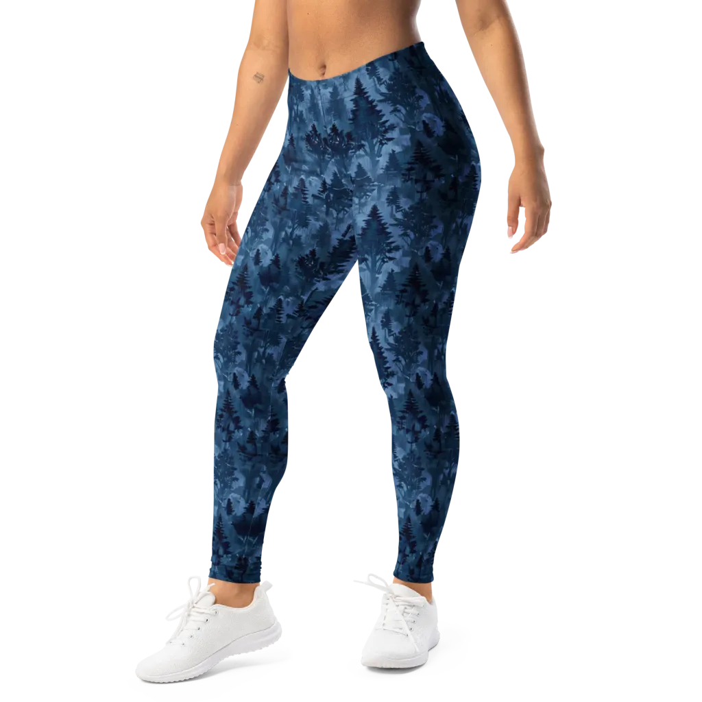 Midnight Timber on Leggings — Left Front