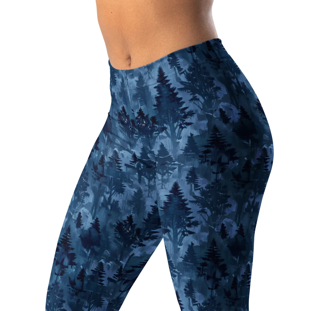 Midnight Timber on Leggings — Left Front