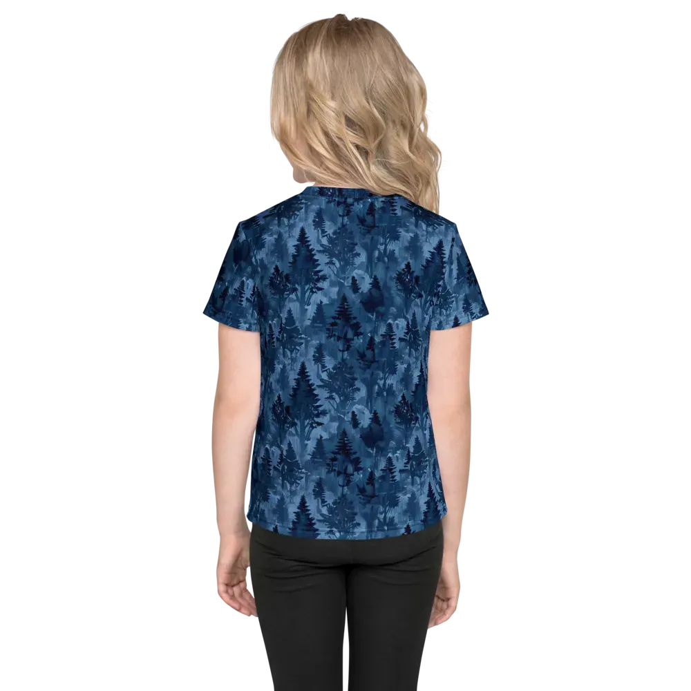 Midnight Timber on Kids Crew Neck T-Shirt — Back