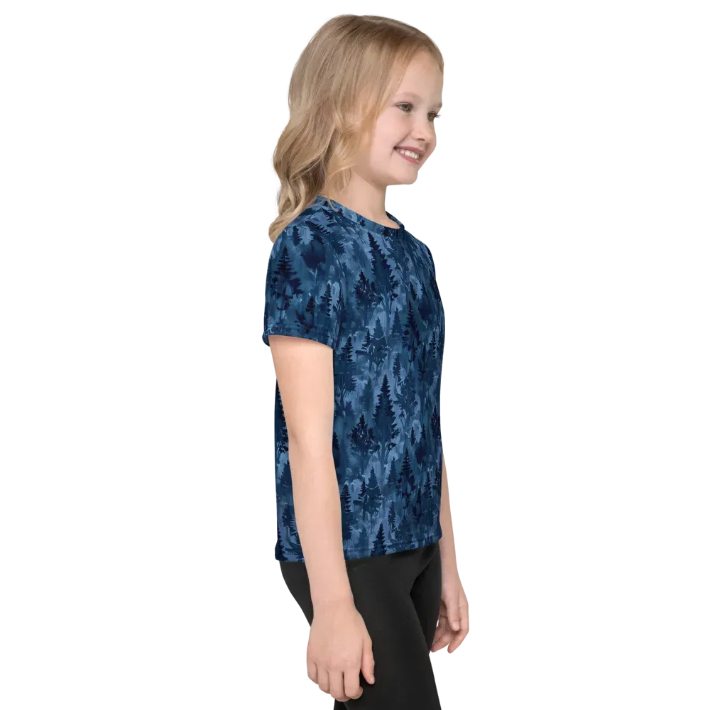 Midnight Timber on Kids Crew Neck T-Shirt — Right