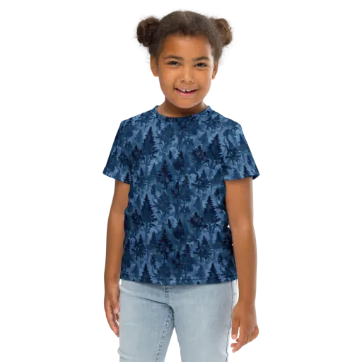 Midnight Timber on a Kids Crew Neck T-Shirt